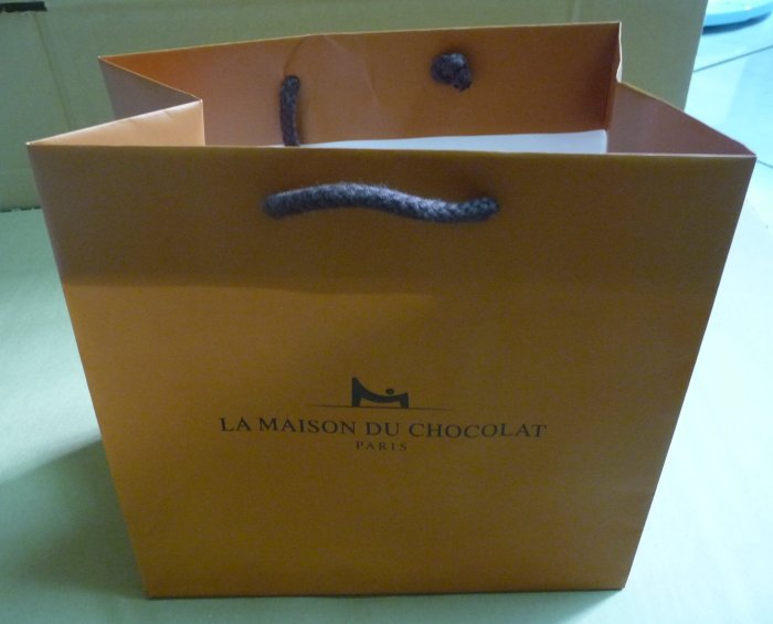 法國巴黎 LA MAISON DU CHOCOLAT 梅森巧克力 紙袋 手提袋 包裝手提袋 23x22x14cm