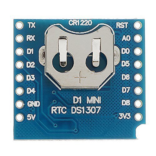 RTC DS1307 (Real Time Clock) + battery - Shield for WeMos D1 W177.0427