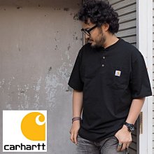 南 現貨 Carhartt K84 Henley 黑色 亨利 短TEE 口袋 卡哈 工裝 灰色 口袋T