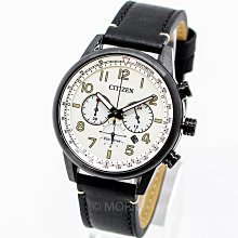 現貨 可自取 CITIZEN CA4425-10X 星辰錶 43mm 光動能 米白面盤 黑錶殼 黑皮錶帶 男錶女錶