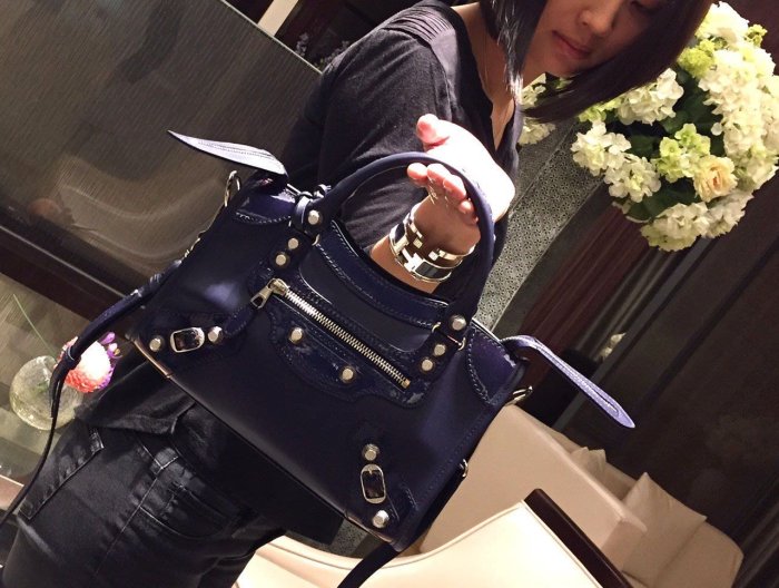 巴黎世家 Balenciaga 309544 Giant Mini City 迷你機車包 深藍 現貨