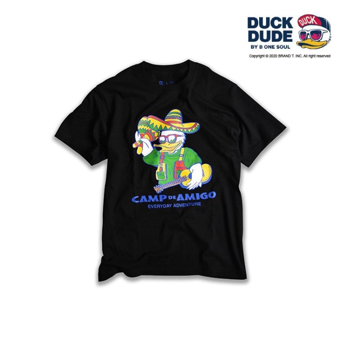 【Brand T】免運 達酷鴨 DUCK DUDE x CAMP DE AMIGO 聯名 鴨子 短T 露營 音樂祭 2色