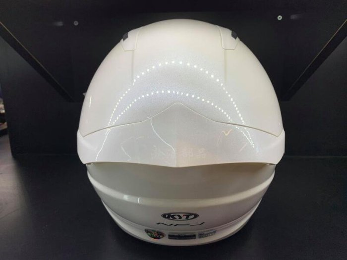 瀧澤部品 KYT NF-J 系列 素色 珍珠白 半罩安全帽 內藏墨片 插扣 NFJ 透氣舒適 內襯可拆 通勤機車重機