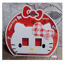 鑫本舖HELLO KITTY開關蓋板 凱蒂貓雙孔電燈開關蓋板 大臉格子蝴蝶結款