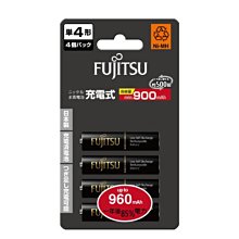 ~協明~ Fujitsu 富士通 4號高容量低自放充電電池 900mAh / 4入卡裝 /  HR-4UTHC(4B)