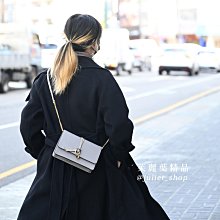 【茱麗葉精品】全新精品 CHLOE 專櫃商品 ALPHABET 金屬LOGO吊飾牛皮翻蓋斜背包.灰 現貨