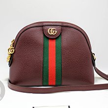 【青蘋果】GUCCI 499621 Ophidia 貝殼包  斜背包 側背包  酒紅色 蔡依林 #62512