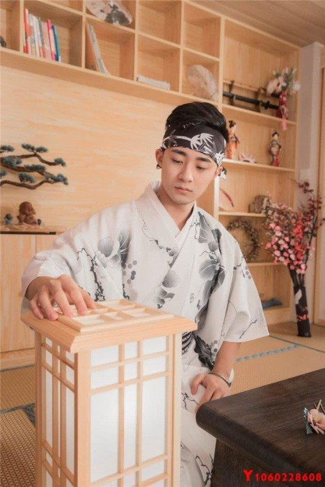 【熱賣精選】日本男士和服浴衣正裝花美男錦鯉魚海浪夏日祭傳統套裝武士和服