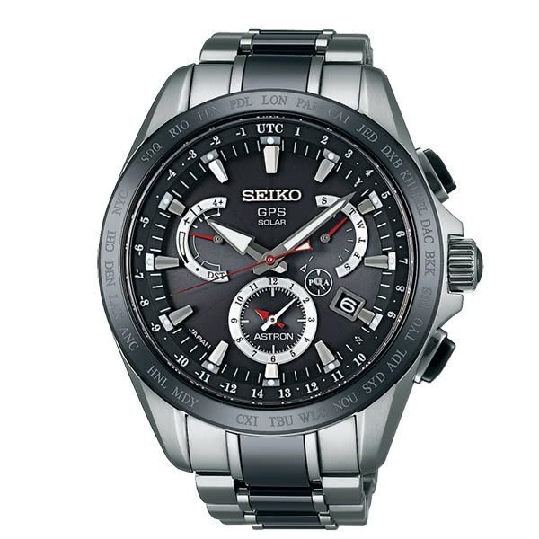 SEIKO ASTRON GPS鈦金屬太陽能衛星定位計時腕錶-黑/45mm(8X53-0AB0D/SSE041J1)