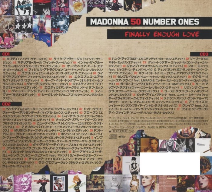 特優代購 Madonna 瑪丹娜 Finally Enough Love 50 Number Ones 混音 CD 日版