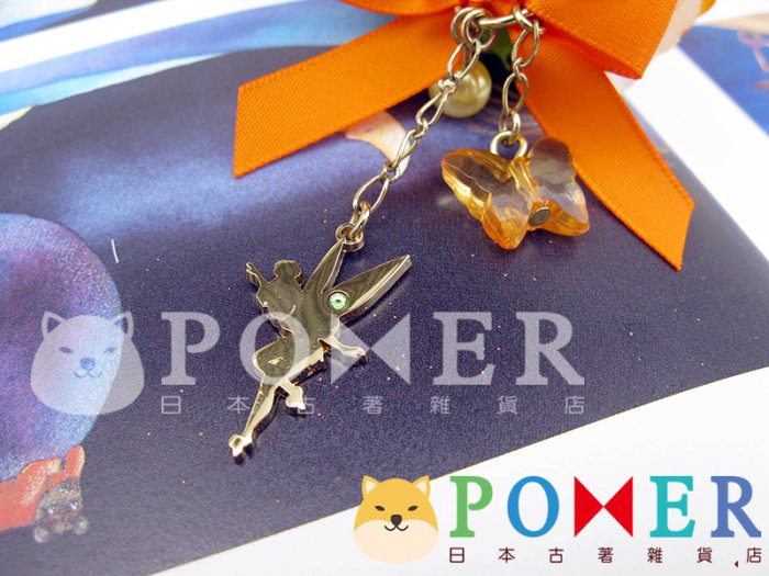 ☆POMER☆日本東京迪士尼樂園絕版正品 小飛俠彼得潘 小精靈 奇妙仙子 Tinker Bell 花朵 手機吊飾 鑰匙圈