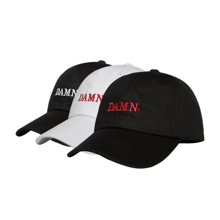 Cover Taiwan 官方直營 Kendrick Lamar DAMN 棒球帽 鴨舌帽 老帽 嘻哈 黑色 白色 紅色