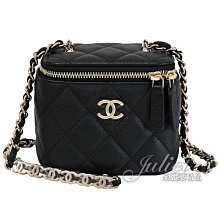 【茱麗葉精品】全新精品 CHANEL AP2624 雙C金屬背帶小牛皮迷你斜背鍊包.黑/淡金 現貨