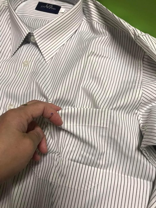 全新 JYI PIN 極品名店 17號 台灣製 商務 紳士 3.灰直條紋長袖襯衫