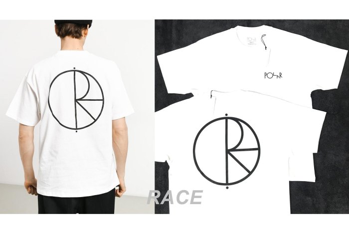 【RACE】POLAR SKATE CO. STROKE LOGO T-SHIRT T恤 短袖 基本款 瑞典 黑 白