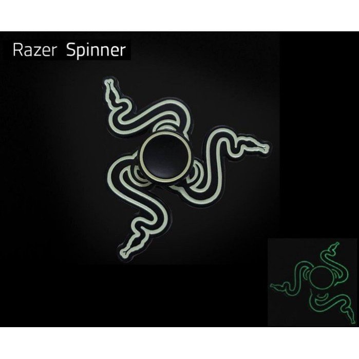 120 限量全新【 Razer 】原廠LOGO 夜光 RAZER雷蛇指尖陀螺