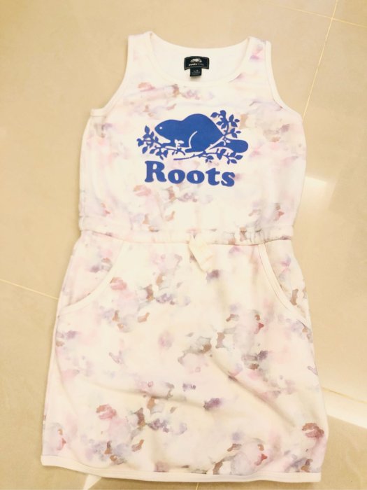 Roots 女童背心洋裝（渲染花色）