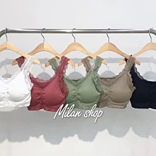 ☆Milan Shop☆網路最低價 正韓Korea獨家款 Best必買款蕾絲短版包覆BAR TOP5色$399（免運）