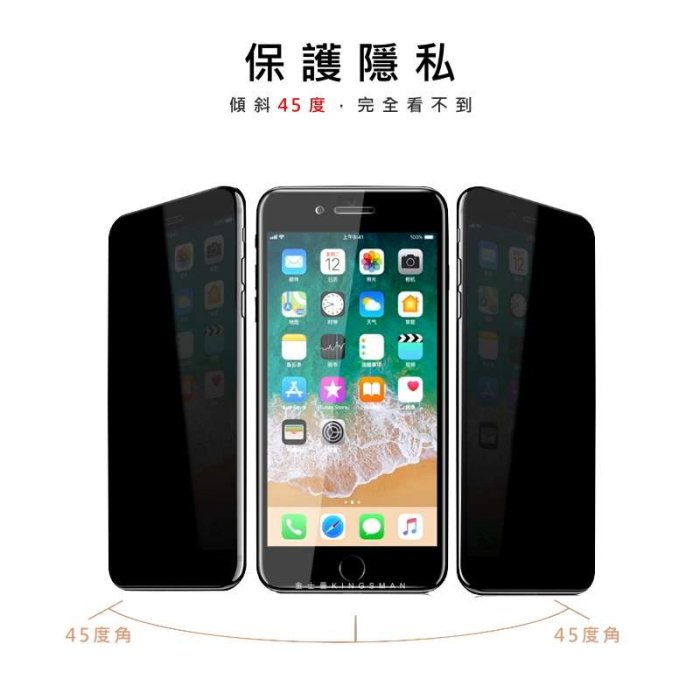 金士曼 防偷窺 防窺滿版 保護貼 適用 iPhone 14 13 12 11 Pro Max Xs XR SE i8