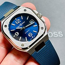 ~路米名品~ Bell Ross 柏萊士 BR 05 BLUE STEEL 40 mm 藍面 方型 自動上鍊機芯 BR