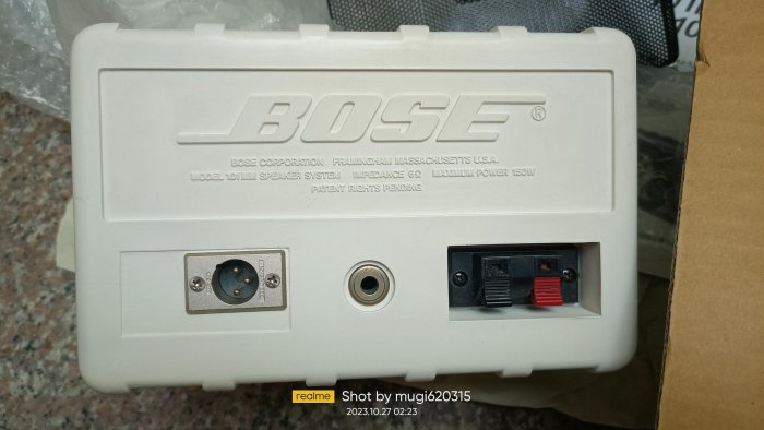 孟芬逸品日本原裝超稀有BOSE 101MM,稀有白色，單支價格，近全新，三種接駁方式