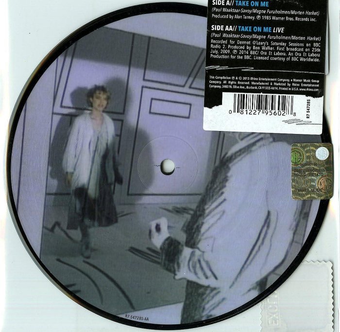 a-ha合唱團 Take on Me RSD世界唱片行日7吋LP彩膠唱片圖膠唱片