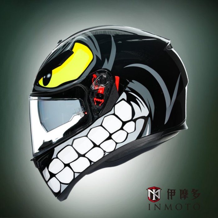 AGV, K3 SV Motorcycle Helmet - Angry Black