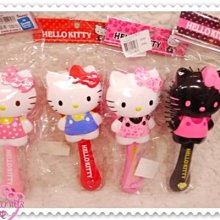 ♥小花花日本精品♥Hello Kitty立體造型好實用圓梳按摩頭皮公仔梳子隨身梳子