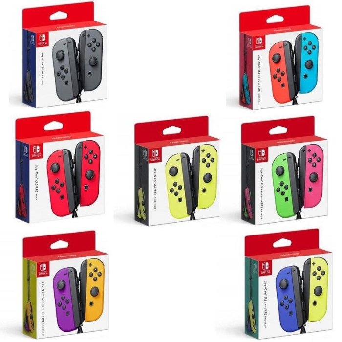 有間電玩 現貨 任天堂 原廠 主機 NS Switch Joy-Con 左右手控制器 + LR腕帶 七色款可選