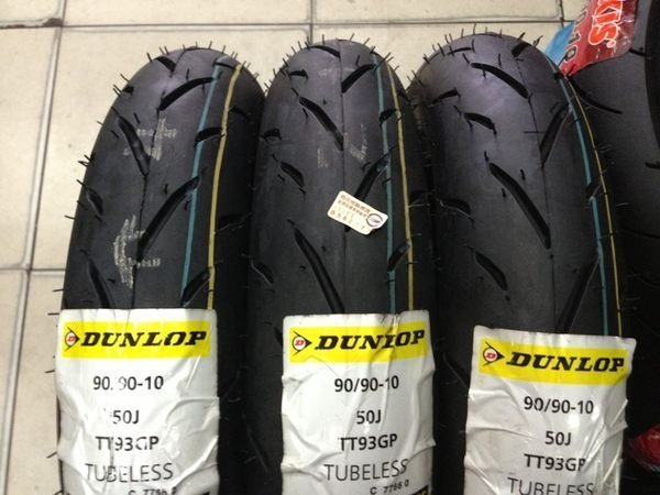 【崇明輪胎館】登陸普 DUNLOP TT93 90/90-10 1500元含裝 10吋 機車輪胎 熱融胎 通通特價中