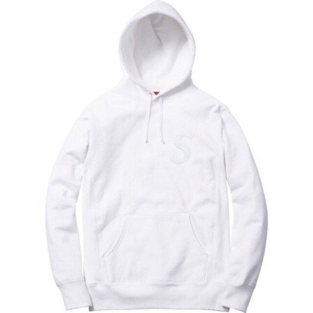 Dream start】Supreme S Logo Hooded Sweatshirt S字體白色連帽T 現貨L