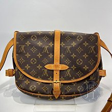 LOUIS VUITTON 路易威登 M40710 原花 雙子星 SAUMUR 側背包 MM 精品包 斜背包