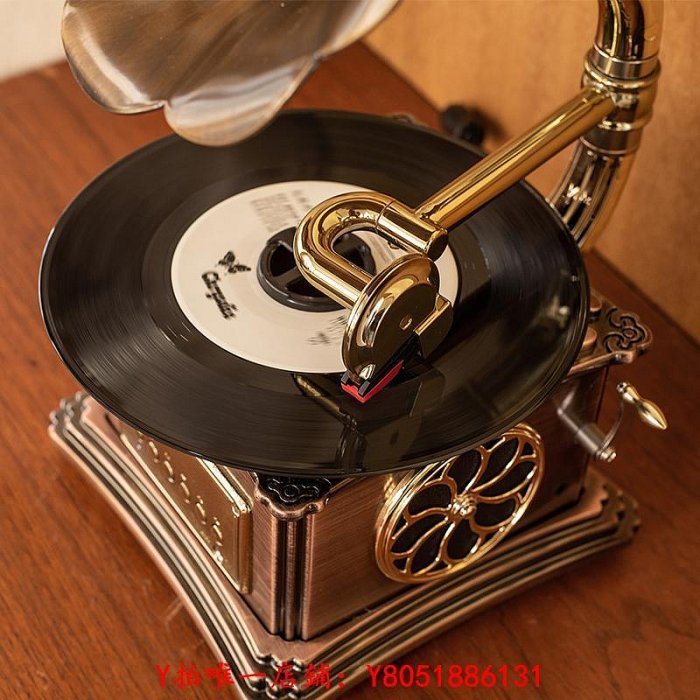 黑膠唱片名伶109lp老式復古留聲機黑膠唱片機客廳家用電唱機全新金屬復古