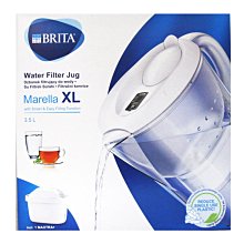 【易油網】平行輸入原裝進口德國BRITA Marella XL 3.5L 白色 濾水壺+濾心1個 比Costco便宜