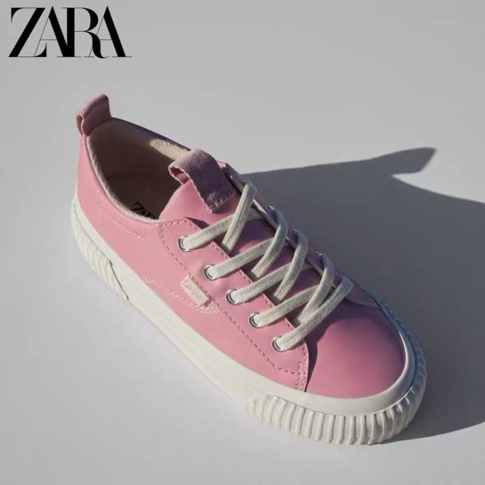 ZARA 女鞋 粉色光致變色橡膠底運動鞋 36號二手
