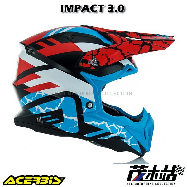 ❖茂木站 MTG❖ 義大利 ACERBiS IMPACT 3.0 越野帽 林道 滑胎 下坡車 全罩 安全帽。黑藍316