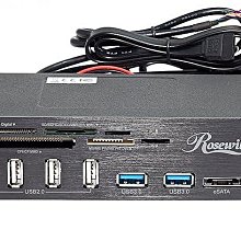 小白的生活工場*Rosewill RDCR-11004 5.25" 內接式讀卡機+USB 2.0 HUB+USB3.0