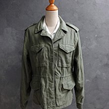 CA 美國品牌 LEVI'S 女款  軍綠 軍裝外套 L號 一元起標無底價Q917