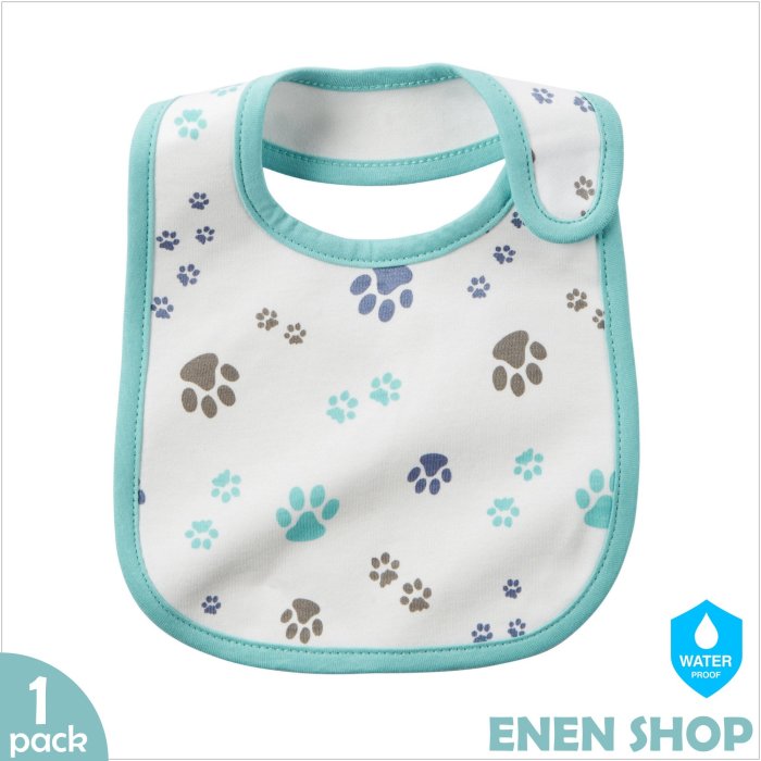 『Enen Shop』@Carters 腳掌印花款口水巾/圍兜兜 #126G439 新生兒/彌月禮｜ONE SIZE