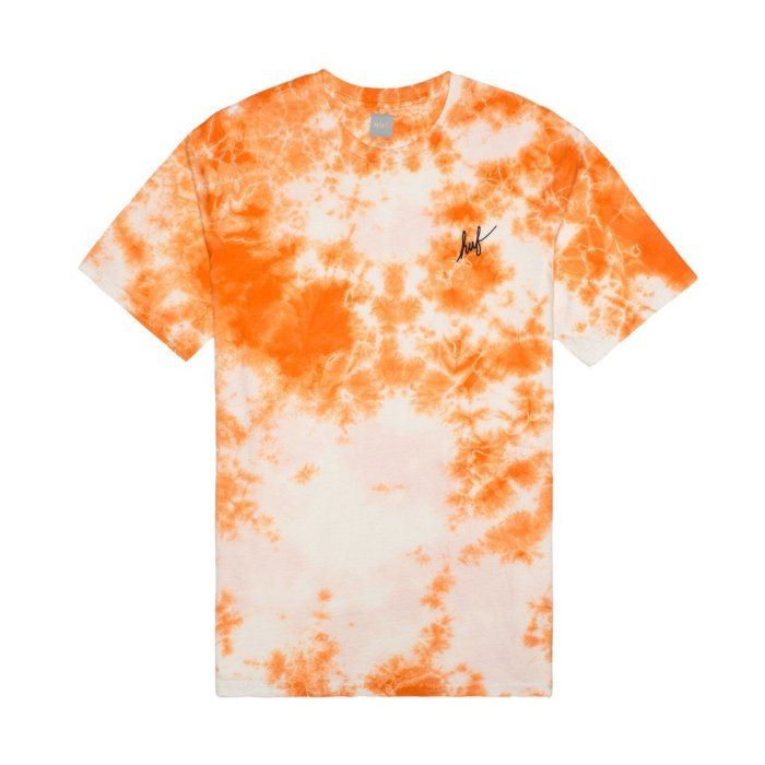 【超搶手】 全新正品 美牌 最新2015 HUF CRYSTAL WASH SCRIPT TEE 渲染 藍灰橘S M L