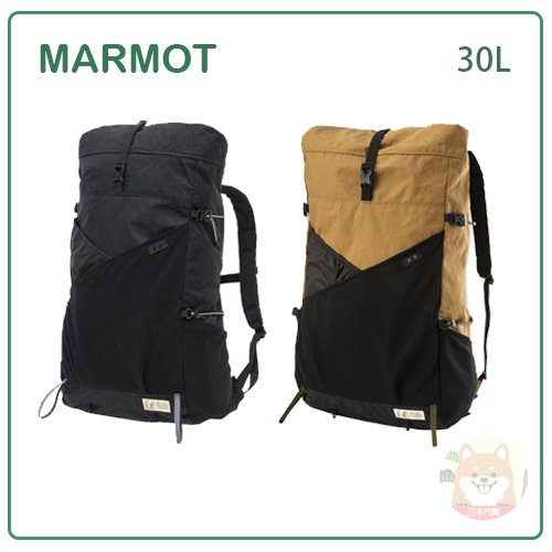 【現貨】日本 MARMOT x 四角友里 時尚 輕量 大容量 好收納 後背包 登山包 男 女 登山 露營 30L 兩色