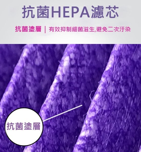 米家空氣淨化器濾芯/濾網 抗菌版 (淨化器4代專用 含RFID貼紙) (紫色/副廠)