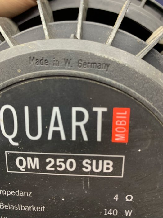 新竹湖口阿皓汽車音響：售 正德國  MB QUART QM250 10吋 重低音  只賣2800