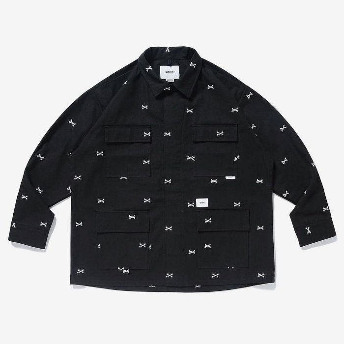 WTAPS JUNGLE 01 LS COTTON OXFORD TEXTILE 骨頭襯衫黑色L號| Yahoo