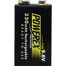 【低自放電】POWEREX 9V (9.6V) 230mAh 低自放 鎳氫 充電池  手電筒 鎳氫電池 遊樂