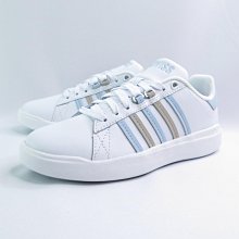 K-SWISS 96095197 Pershing Court Light 女休閒鞋 白x淡藍棕【iSport愛運動】