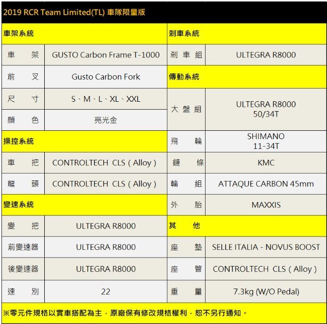 ~羽傑單車~2019 RCR (TE PRO ULTRA) 極限專業版 Ultegra R8000  來店賞車