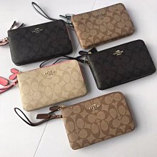 【小怡代購】 全新 COACH 87591 美國正品代購新款雙層拉鍊零錢包 多功能隔層手拿包 超低直購