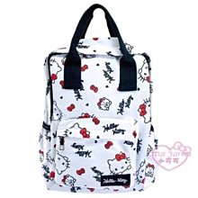 ♥小花花日本精品♥Hello Kitty 夾層 尼龍兒童後背包 旅遊背包 外出包 ~3