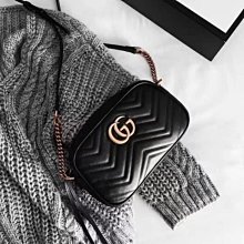 Gucci GG Marmont Mini matelassé crossbody bag 迷你斜背包 黑色